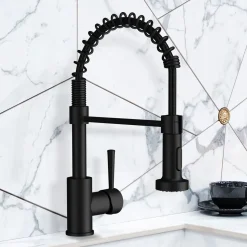 Lenz Küchenarmatur NOVA mit Pendelbrause schwarz