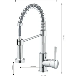 Lenz Küchenarmatur NOVA mit Pendelbrause chrom
