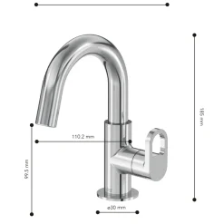 Lenz Standventil BOW chrom