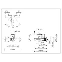 Lenz Wannenarmatur MOLA chrom