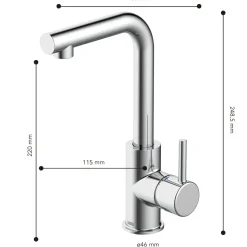 Lenz Waschtischarmatur HOKU chrom
