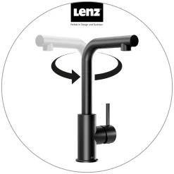 Lenz Waschtischarmatur HOKU schwarz