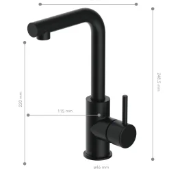 Lenz Waschtischarmatur HOKU schwarz