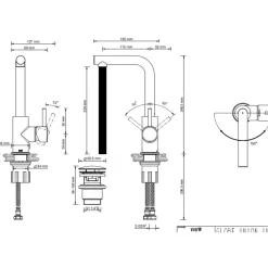 Lenz Waschtischarmatur HOKU schwarz