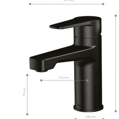 Lenz Waschtischarmatur MOLA schwarz