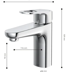 Lenz Waschtischarmatur NANI chrom