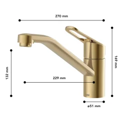 LENZ Spültischarmatur Mila Anti-Fingerabdruck Gold