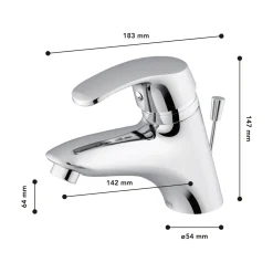 LENZ Waschtischarmatur Liana Eco-Klick Chrom