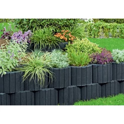 Lusit Pflanzring groß anthrazit 48 x 30 cm