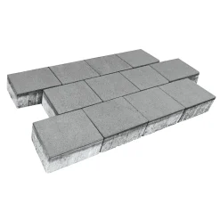 Lusit Rechteckpflaster mit Fase grau 10 x 20 x 8 cm