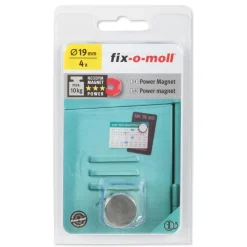 Magnet-Scheibe Neodym silber D19 mm 4 St.