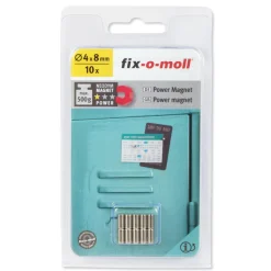 Magnet-Zylinder Neodym silber D4H8 mm 10St