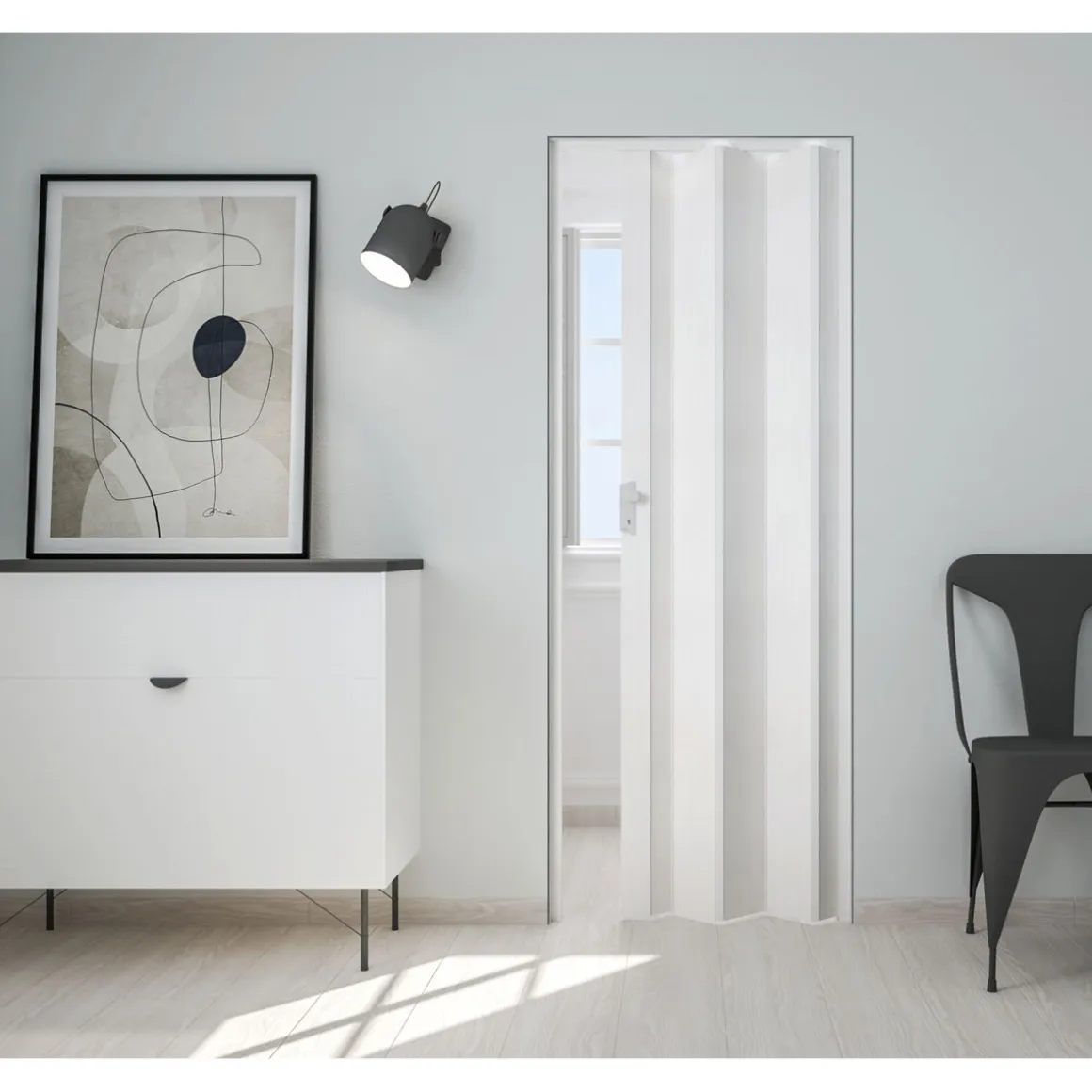 Marley Rapido Falttür, Esche-weiss 83 x 204 cm