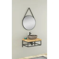 Massivholzplatte Tree Eiche geölt 68 x 6,6 x 39,5 cm