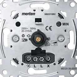 Merten Drehdimmer-Einsatz für kapazitive Last für Trafos bis 315 Watt
