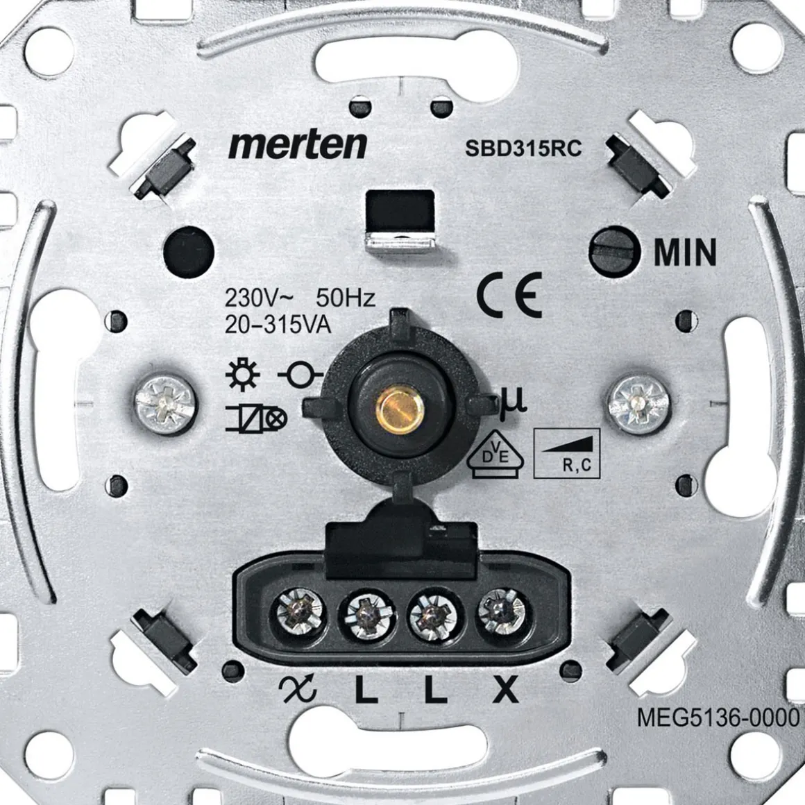 Merten Drehdimmer-Einsatz für kapazitive Last für Trafos bis 315 Watt