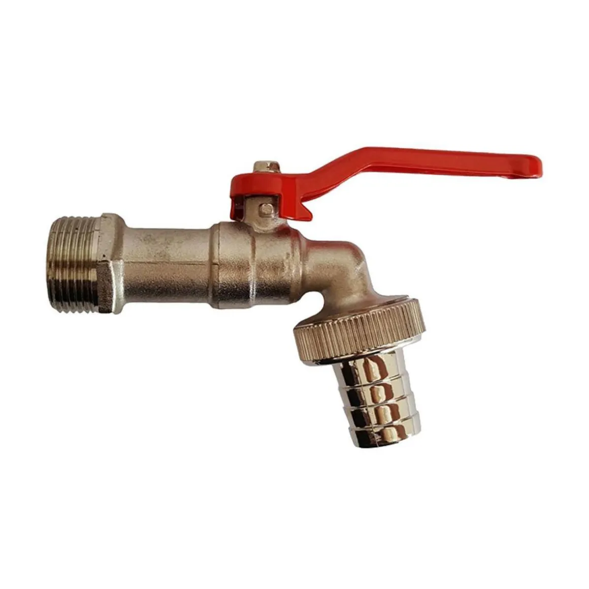 Messing Kugelauslaufhahn vernickelt 1/2"