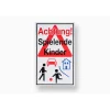 Metafranc Hinweisschild Achtung spielende Kinder Kunststoff gelb