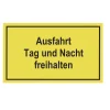 Metafranc Hinweisschild Ausfahrt Tag und Nacht freihatlten Kunststoff gelb