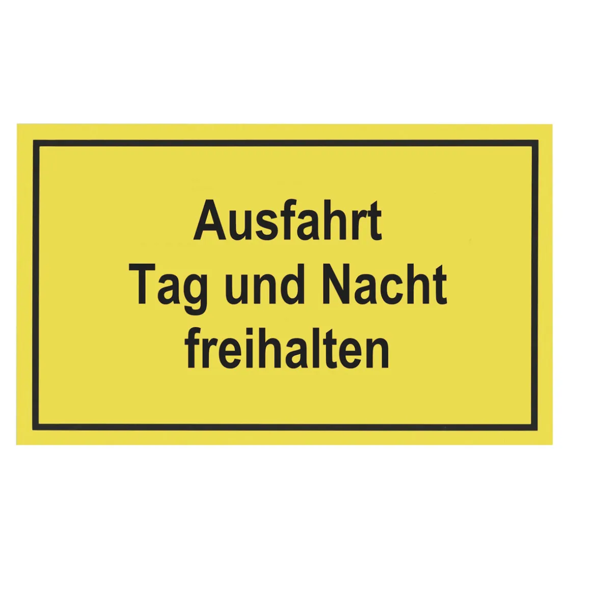 Metafranc Hinweisschild Ausfahrt Tag und Nacht freihatlten Kunststoff gelb