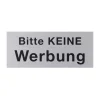 Metafranc Hinweisschild Bitte keine Werbung Aluminium grau