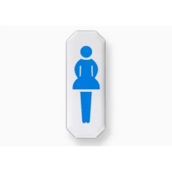 Metafranc Hinweisschild Damen Kunststoff weiß