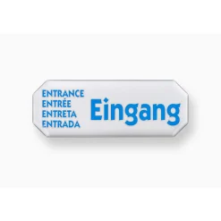 Metafranc Hinweisschild Eingang Kunststoff weiß