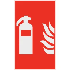 Metafranc Hinweisschild Feuerlöscher Kunststoff rot