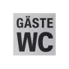 Metafranc Hinweisschild Gäste WC Aluminium grau
