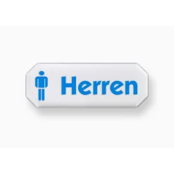 Metafranc Hinweisschild Herren Kunststoff weiß