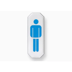 Metafranc Hinweisschild Herren Kunststoff weiß