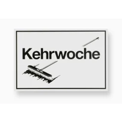 Metafranc Hinweisschild Kehrwoche Kunststoff gelb