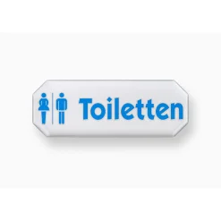 Metafranc Hinweisschild Toiletten Kunststoff weiß