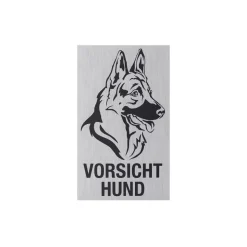 Metafranc Hinweisschild Vorsicht Hund Aluminium grau