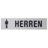 Metafranc Hinweisschild WC Herren Aluminium grau