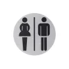 Metafranc Hinweisschild WC Damen und Herren Aluminium grau