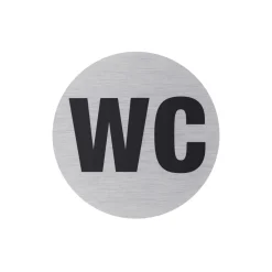 Metafranc Hinweisschild WC Aluminium grau