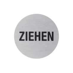 Metafranc Hinweisschild Ziehen Aluminium grau