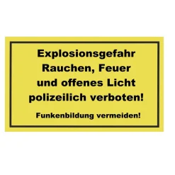 Metafranc Verbotsschild Rauchverbot Kunststoff gelb