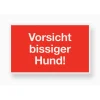 Metafranc Warnschild Vorsicht bissiger Hund Kunststoff gelb