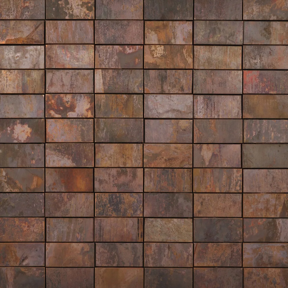 Metallmosaik Kupfer 3D 30 x 30 cm