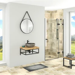 Metallträger Tree schwarz 60 x 22,5 x 36 cm