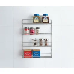 Metaltex Gewürzregal Pepito 36 x 45 x 8 cm silber