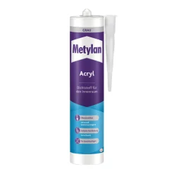 Metylan Dichtmasse Wand und Decke Acryl grau 300 ml