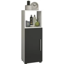 Midischrank Flandu weiß/schwarz