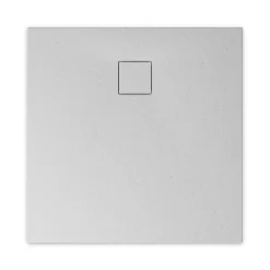 Mineralgruss-Duschwanne Modern Line Steinoptik, Weiß, 750 / 1200 mm