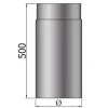 MyFireTool Rauchrohr 500 mm Ø 150 mm schwarz 2 mm