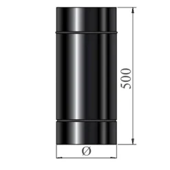 MyFireTool Rauchrohr Ø 120mm 500 mm 0,6 mm blau