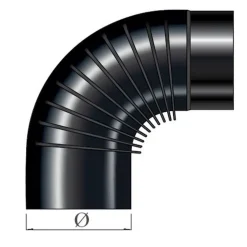 MyFireTool Rauchrohrbogen 90 Grad Ø 120 mm 0,6 mm blau