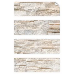 MySpotti Antirutschaufkleber Bruchstein beige 4er-Set 30 x 10 cm